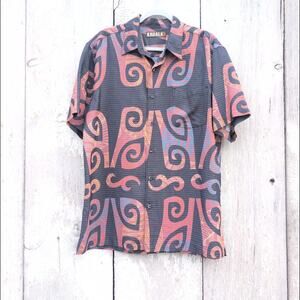 Kahala Aztec Coastal Cowboy Hawaiian Camp Shirt Men's Large